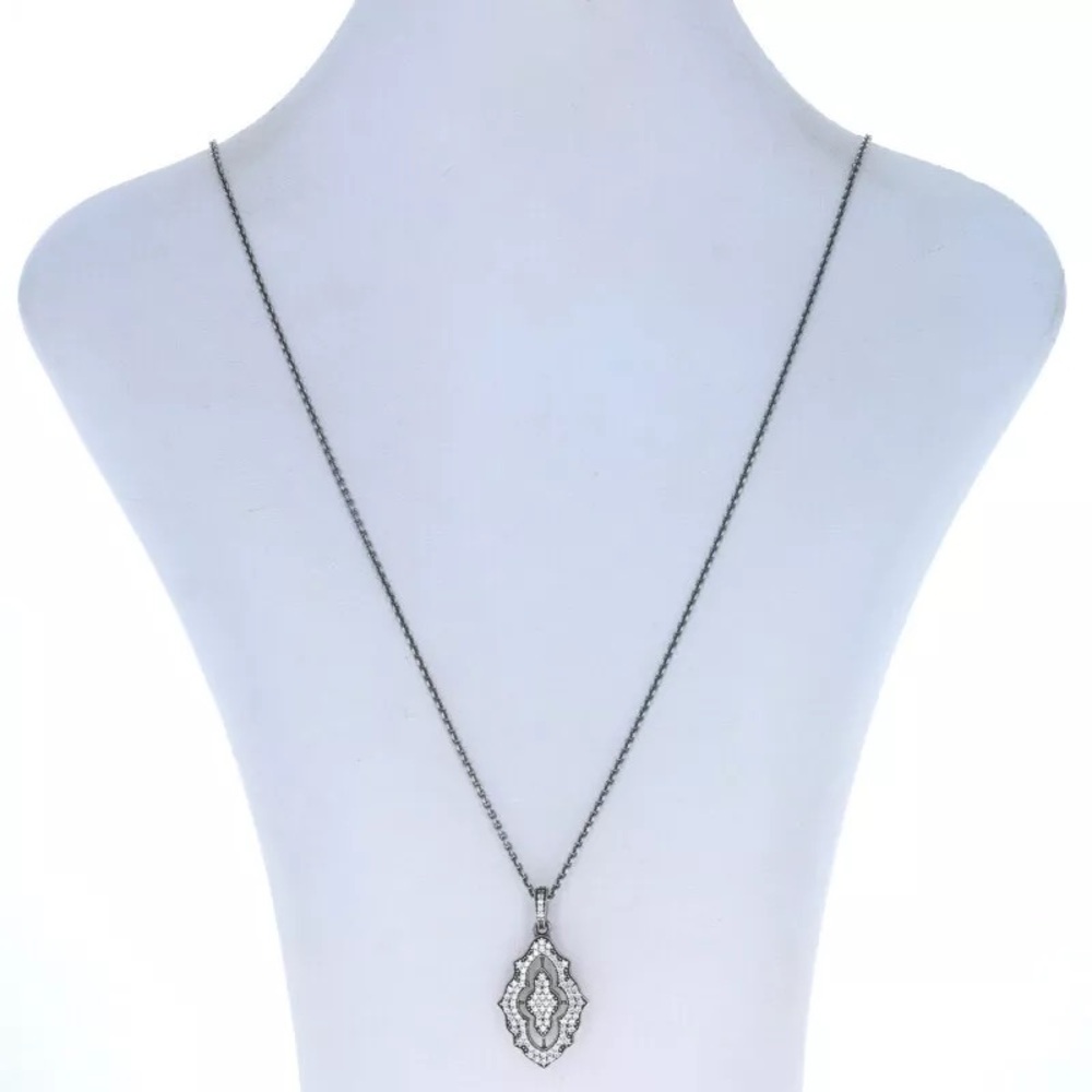 💯 %Authentic Retired Pandora Sparkling Classic Lace CZ PENDANT /NECKLACE